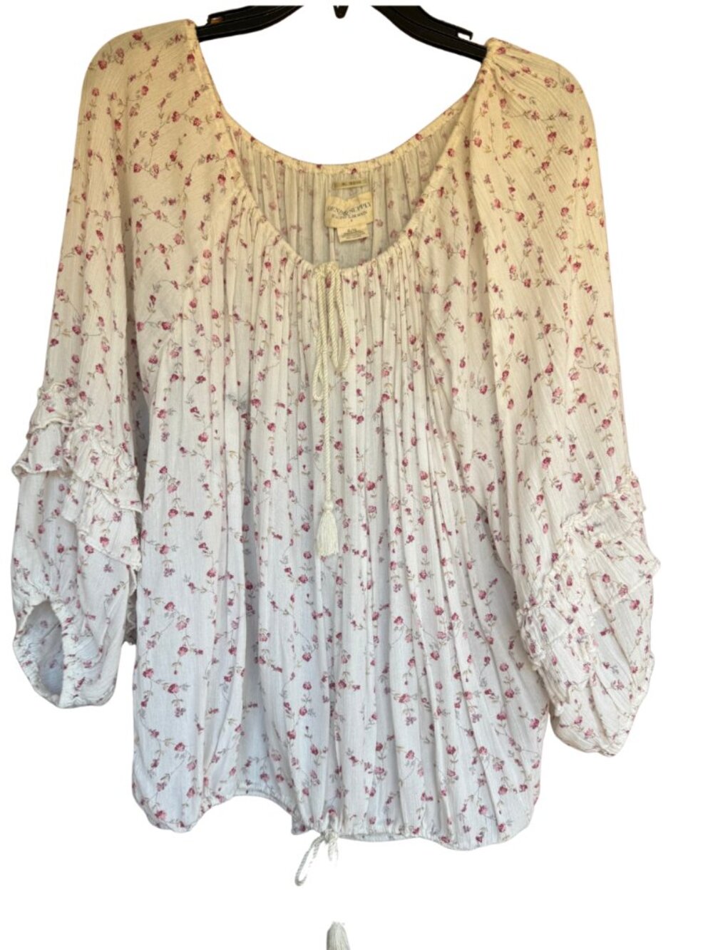 Denim & Supply Ralph Lauren RL Boho Floral Peasant Top XL